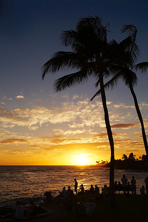 Sunset in  Puipu, Kauai